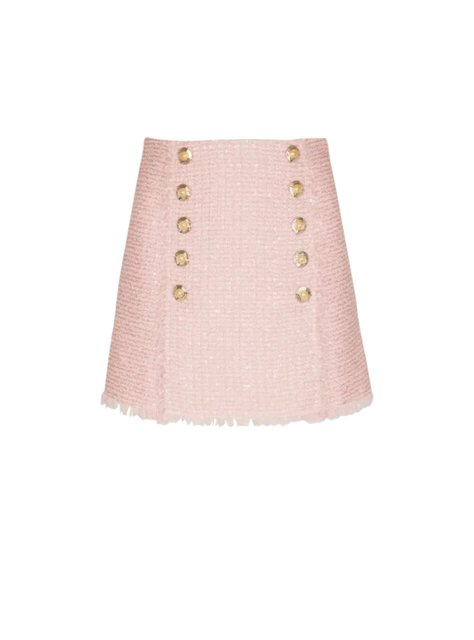 Short sequinned tweed skirt Short sequinned tweed skirt