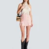 Short sequinned tweed skirt Short sequinned tweed skirt