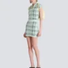 Short skirt in glitter plaid tweed Short skirt in glitter plaid tweed