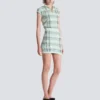 Short skirt in glitter plaid tweed Short skirt in glitter plaid tweed