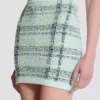 Short skirt in glitter plaid tweed Short skirt in glitter plaid tweed