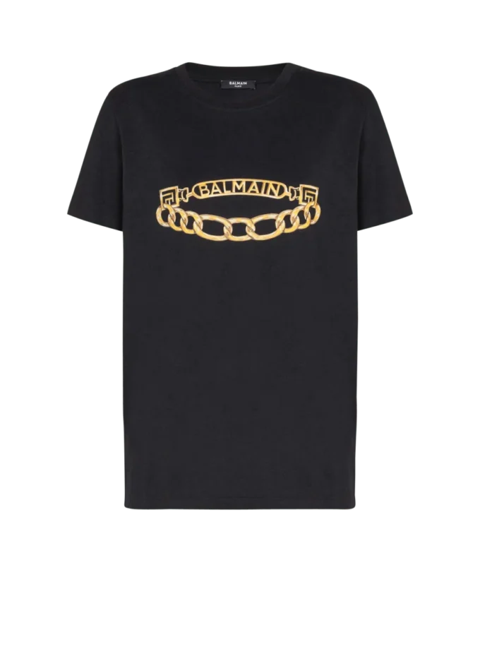 Short-sleeved Balmain Chain print T-shirt Short-sleeved Balmain Chain print T-shirt