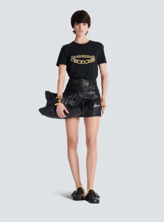 Short-sleeved Balmain Chain print T-shirt
