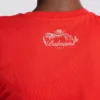 Short-sleeved draped jersey T-shirt