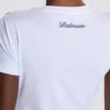 Short-sleeved draped jersey T-shirt