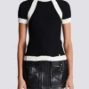 Short-sleeved knit top Short-sleeved knit top
