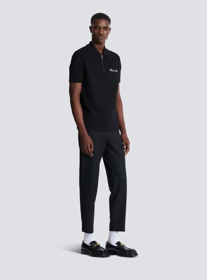 Short-sleeved polo shirt with embroidery Short-sleeved polo shirt with embroidery