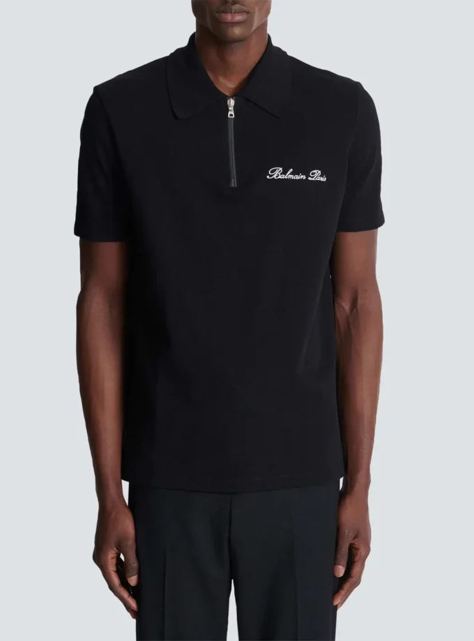 Short-sleeved polo shirt with embroidery Short-sleeved polo shirt with embroidery