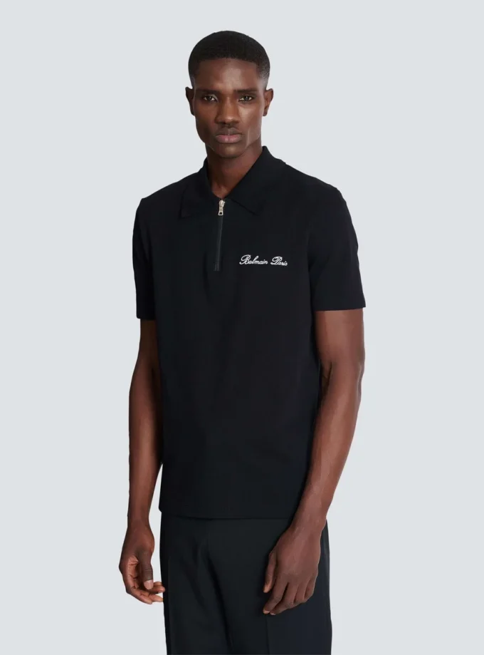 Short-sleeved polo shirt with embroidery Short-sleeved polo shirt with embroidery