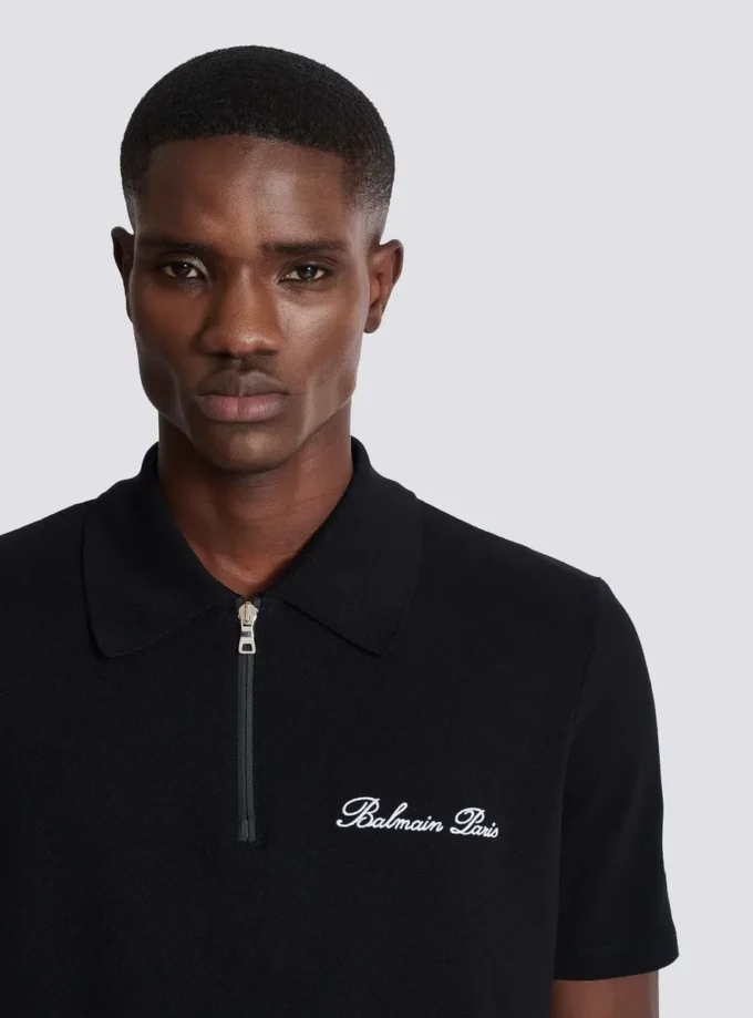 Short-sleeved polo shirt with embroidery Short-sleeved polo shirt with embroidery