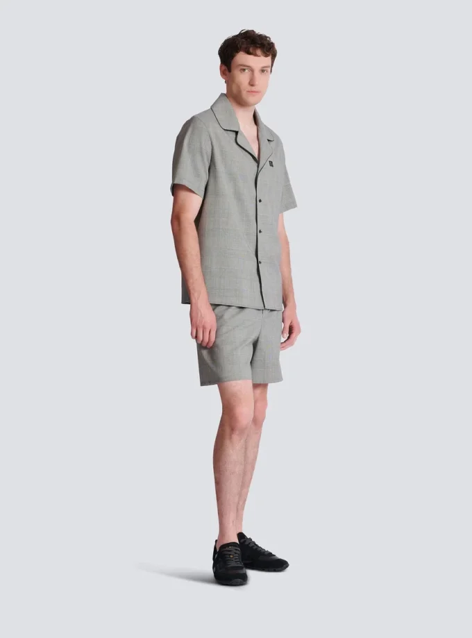 Short-sleeved Prince of Wales shirt