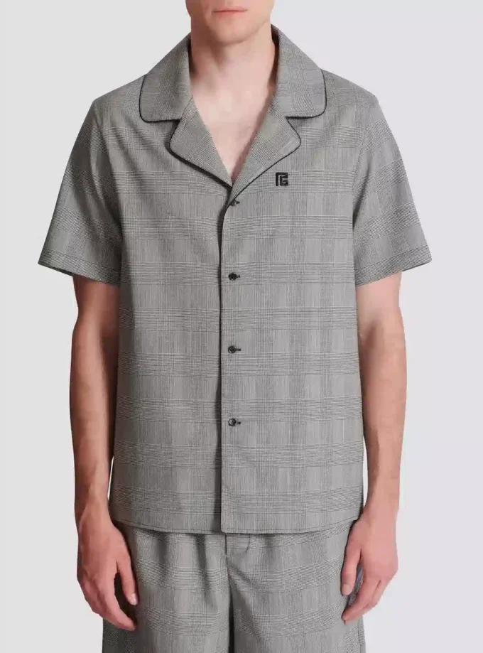 Short-sleeved Prince of Wales shirt