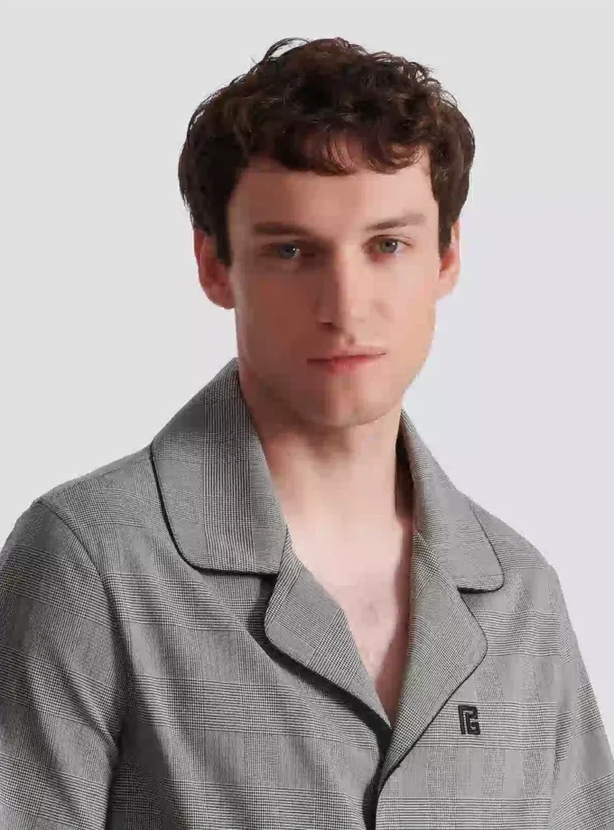 Short-sleeved Prince of Wales shirt