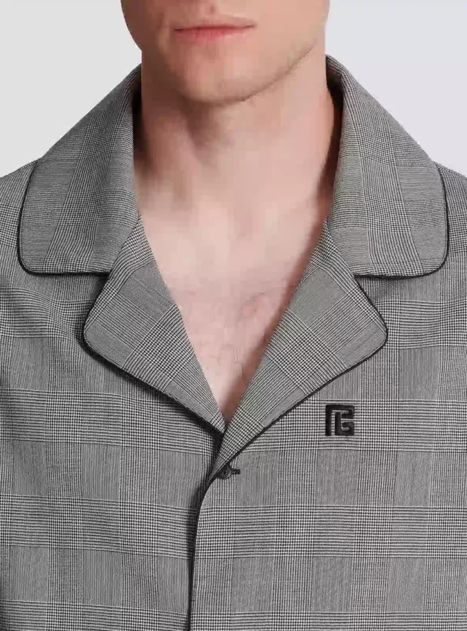 Short-sleeved Prince of Wales shirt