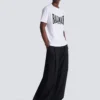 Short-sleeved T-shirt with flocked Balmain College print