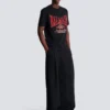 Short-sleeved T-shirt with flocked Balmain College print