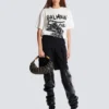Short-sleeved T-shirt with leopard print Short-sleeved T-shirt with leopard print