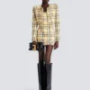 Short strappy dress in glitter tweed Short strappy dress in glitter tweed