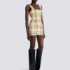 Short strappy dress in glitter tweed Short strappy dress in glitter tweed