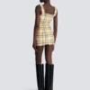 Short strappy dress in glitter tweed Short strappy dress in glitter tweed