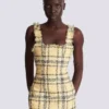 Short strappy dress in glitter tweed Short strappy dress in glitter tweed