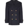 Short striped wool pea coat Short striped wool pea coat