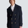 Short striped wool pea coat Short striped wool pea coat