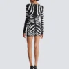 Short two-tone zebra sequin dress Short two-tone zebra sequin dress