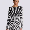 Short two-tone zebra sequin dress Short two-tone zebra sequin dress