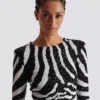 Short two-tone zebra sequin dress Short two-tone zebra sequin dress