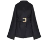 Short wool wrap coat