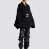 Short wool wrap coat