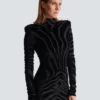 Short zebra-print velvet dress Short zebra-print velvet dress
