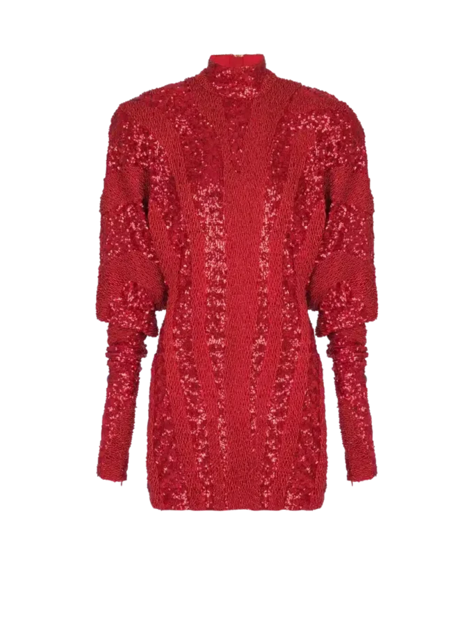 Short zebra sequin dress