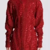 Short zebra sequin dress