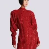 Short zebra sequin dress