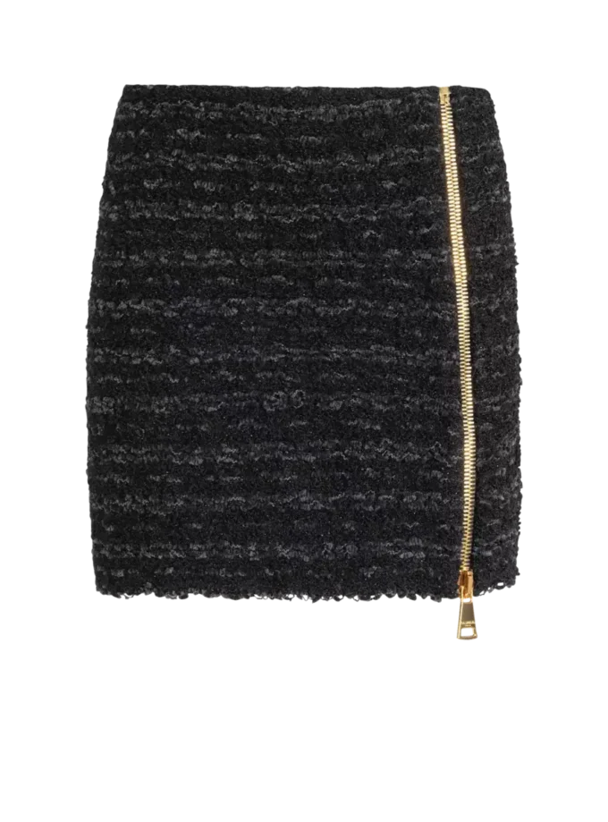 Short zipped tweed skirt Short zipped tweed skirt