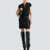 Short zipped tweed skirt Short zipped tweed skirt