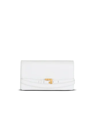 Shuffle calfskin wallet with chain