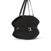 Shuffle Medium bag in calfskin leather and raffia Shuffle Medium bag in calfskin leather and raffia