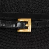 Shuffle Medium bag in calfskin leather and raffia Shuffle Medium bag in calfskin leather and raffia