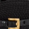 Shuffle Mini bag in calfskin and raffia Shuffle Mini bag in calfskin and raffia