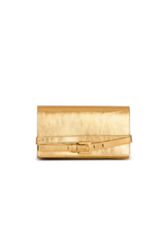 Shuffle wallet in lamé leather