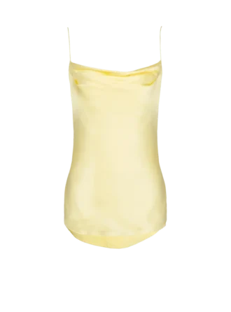 Silk satin top with thin straps