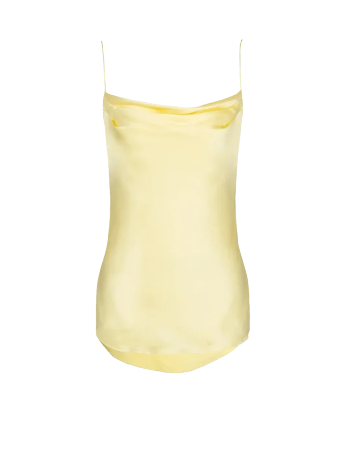 Silk satin top with thin straps
