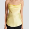 Silk satin top with thin straps