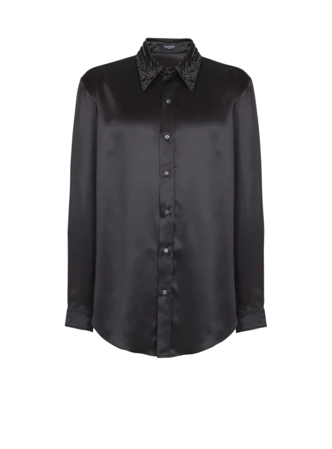 Silk shirt with crystals Silk shirt with crystals