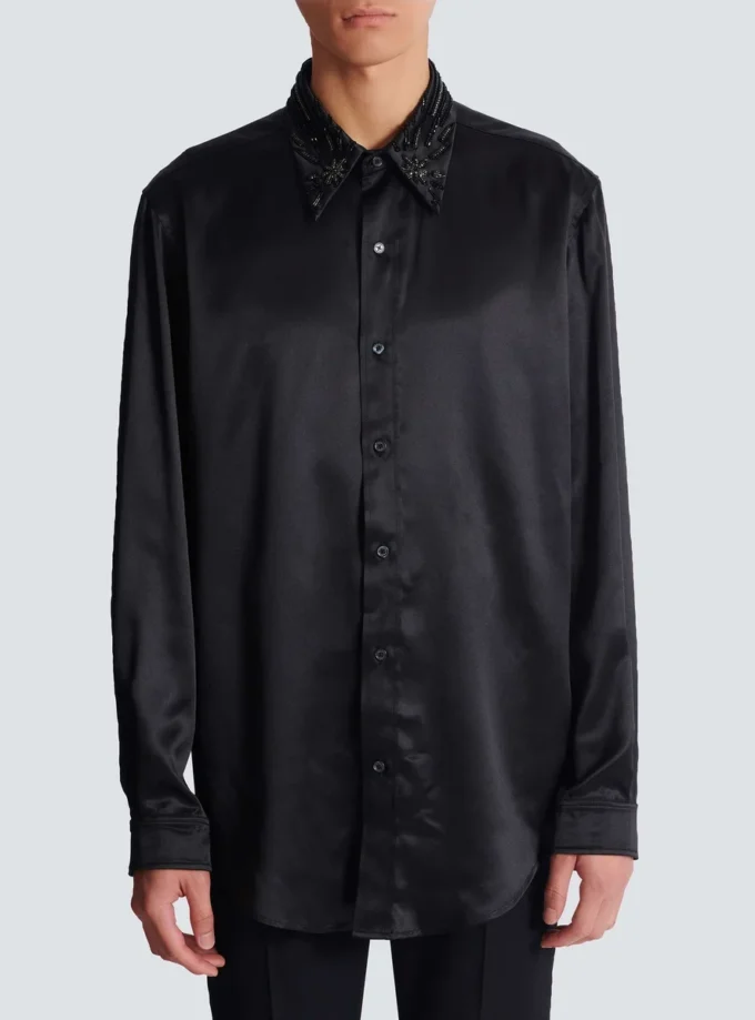 Silk shirt with crystals Silk shirt with crystals