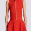 Sleeveless crocodile-knit top Sleeveless crocodile-knit top