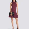 Sleeveless flared dress in openwork knit Sleeveless flared dress in openwork knit
